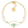 Bracelet Zag Bijoux Coeur Turquoise