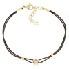 Bracelet Zag Bijoux Cordon acier doré étoile oxyde