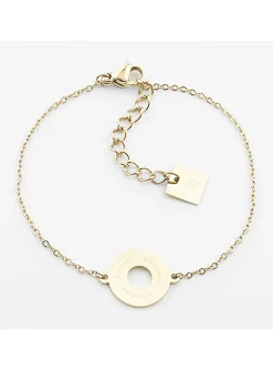 Bracelet Zag Bijoux Divine anneau acier doré