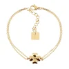 Bracelet Zag Bijoux Dorus trèfle acier doré