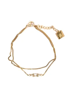 Bracelet Zag Bijoux double chaine acier oxyde