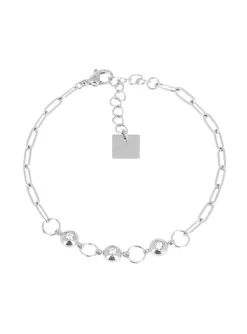 Bracelet Zag Bijoux Enia acier demi-perles oxydes