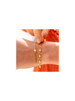 Bracelet Zag bijoux Enia acier doré OZ