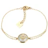 Bracelet Zag Bijoux Evelyne acier doré nacre