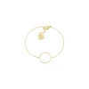Bracelet Zag Bijoux Felicite cercle acier doré