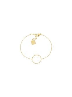 Bracelet Zag Bijoux Felicite cercle acier doré