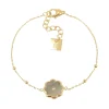 Bracelet Zag Bijoux Fiore acier doré fleur nacre
