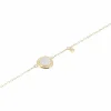 Bracelet Zag Bijoux Gemme acier doré nacre