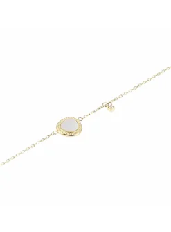 Bracelet Zag Bijoux Gemme acier doré nacre
