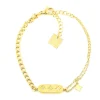 Bracelet Zag Bijoux Lassie acier doré oxydes