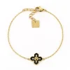 Bracelet Zag Bijoux Latini acier doré onyx oxydes