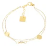 Bracelet Zag Bijoux Leona double pastilles_x005f_x000D_et oxydes