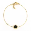 Bracelet Zag Bijoux Louise acier doré onyx oxydes