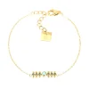 Bracelet Zag Bijoux Lova acier doré et turquoise_x005f_x000D_oxydes bleus