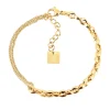 Bracelet Zag Bijoux maillon acier doré