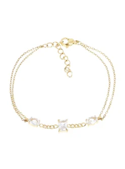 Bracelet Zag Bijoux Maillon acier doré oxydes