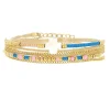 Bracelet Zag Bijoux multi-rang bleu