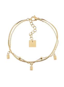 Bracelet Zag Bijoux multirangs acier doré