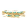 Bracelet Zag Bijoux multi-rangs perles turquoises
