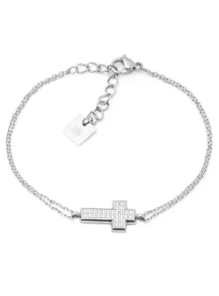 Bracelet Zag Bijoux Ondine acier croix oxydes