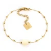 Bracelet Zag Bijoux Pablo acier doré nacre