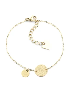 Bracelet Zag Bijoux pampille good luck acier doré