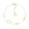 Bracelet Zag Bijoux Pluie acier doré