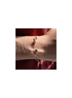Bracelet Zag Bijoux Pluie acier doré