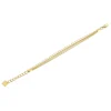 Bracelet Zag Bijoux Pluriel acier doré