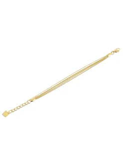 Bracelet Zag Bijoux Pluriel acier doré
