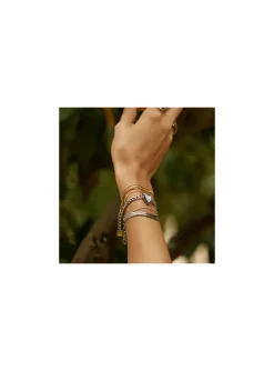 Bracelet Zag Bijoux Pluriel acier doré