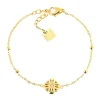 Bracelet Zag Bijoux Pâquerette acier doré et oxyde