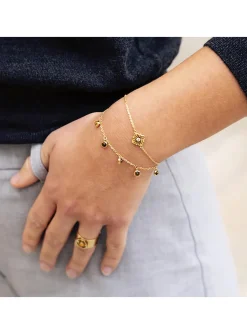 Bracelet Zag Bijoux Pâquerette acier doré et oxyde