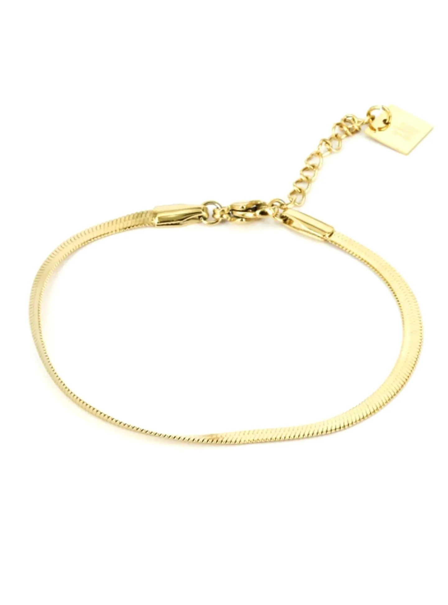 Bracelet Zag Bijoux Pur acier doré