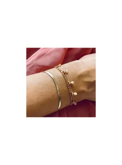 Bracelet Zag Bijoux Pur acier doré