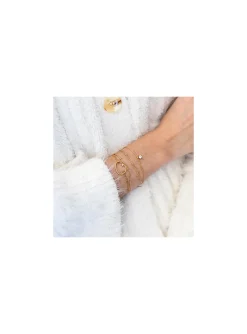 Bracelet Zag Bijoux Radieux acier doré oxyde