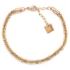 Bracelet Zag Bijoux Rice acier doré