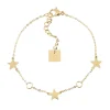 Bracelet Zag Bijoux Salma acier doré cercle/étoile