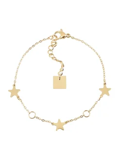 Bracelet Zag Bijoux Salma acier doré cercle/étoile