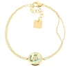Bracelet Zag Bijoux Simple medaillon turquoise