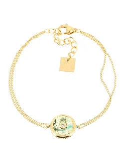 Bracelet Zag Bijoux Simple medaillon turquoise