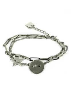 Bracelet Zag Bijoux Star acier étoile/pastille ronde