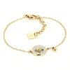Bracelet Zag Bijoux Sun acier doré nacre