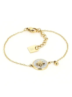 Bracelet Zag Bijoux Sun acier doré nacre