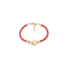 Bracelet Zag Bijoux Tassy rouge acier doré
