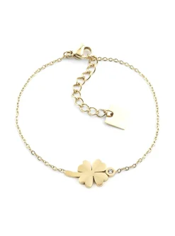 Bracelet Zag Bijoux Trébol acier doré
