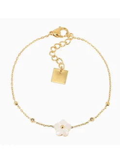 Bracelet Zag Bijoux Vahine acier doré nacre