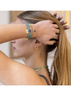 Bracelet Zag Bijoux Valega rectangle acier et oeil