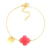 Bracelet Zag Bijoux Vega rouge foncé transparent