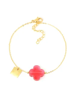 Bracelet Zag Bijoux Vega rouge foncé transparent